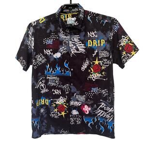 Drill Clothing Fresh Prince of BelAir Mens Shirt Sz M Retro Hip Hop Button Y2K